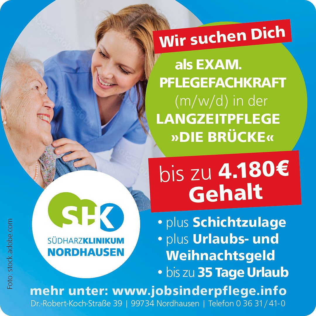 Pflegefachkraft im Bereich Langzeitpflege "Die Br&uuml;cke" (Foto: SHK)