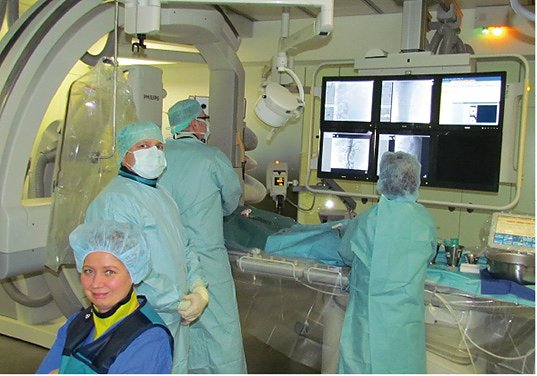 Momentaufnahme w&auml;hrend der Angiografie (Foto: SHK)