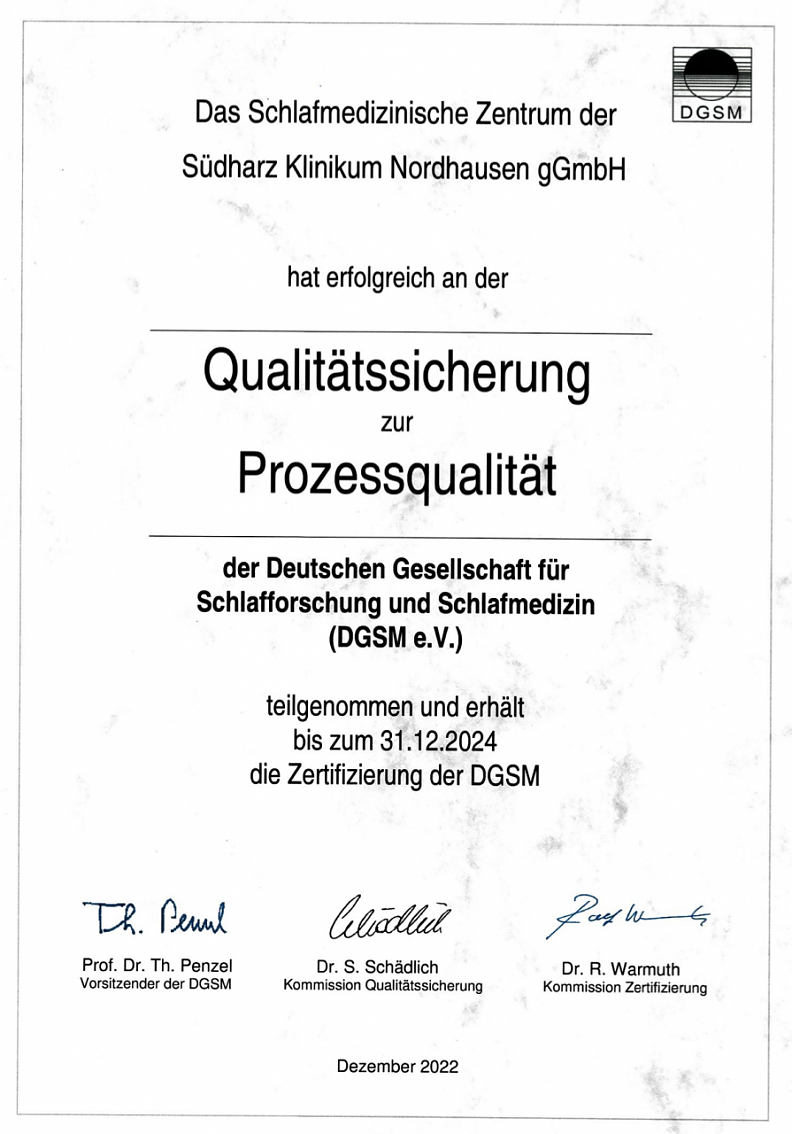 Zertifikat Qualit&auml;tssicherung zur Prozessqualit&auml;t (Foto: SHK)