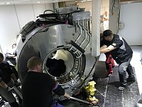 Anlieferung des neuen MRT in der Radiologie des S&Uuml;dharz Klinikums (SHK)