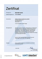 Zertifikat 06/2024 (Foto: LGA InterCert)